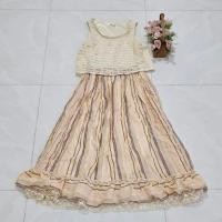 ราคา axes femme Maxi เดรส อก 36-38 นิ้ว แบรนด์ ญี่ปุ่นมือสอง (10991474360)