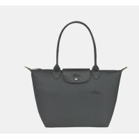 ราคา พร้อมส่ง Longchamp LE PLIAGE GREEN M TOTE BAG Graphite - Recycled Canvas (29391237943)