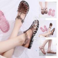 ราคา 900Shopรองเท้าแตะแก้วประกายเพชร 4 สี รุ่นฮิต มีสายรัดส้น (72) (21191243900)