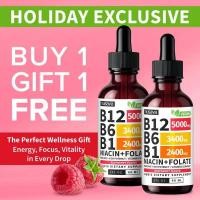 ราคา (2-PACK)VitaminB12LiquidอาหารเสริมDropswithB6,B1,Niacin&Flate-EdibleSupportforEnergy,Brain&Heart,Non-GMO&Gluten-Free,B4Oz0D (49859335443)