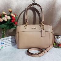 ราคา COACH F25395 MINI BROOKE CARRYALL IN CROSSGRAIN LEATHER COLOR : IMITATION GOLD/NUDE PINK (1369526833)