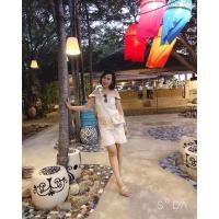ราคา จั๊มสูทเปิดไหล่สีขาว (10802863543)