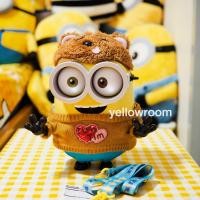 ราคา [พร้อมส่ง] ถังป๊อปคอร์นมินเนียน USJ Minion Popcorn Bucket | บ๊อบใส่ชุดหมีทิม I Love Tim ถังขนมมินเนียน (8116589507)