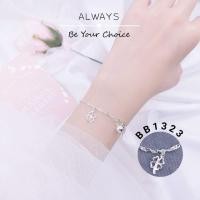 ราคา S925 สร้อยข้อมือเงินแท้/s925 perak tulen gelang tangan สไตล์คลื่น 水波款 B1323 (18389074392)