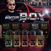 ราคา นํ้าหอมรถยนต์ นํ้าหอมติดรถยนต์บอยสติ๊กเกอร์ B.O.Y ขนาด 14 mlนํ้าหอมพกพา ติดทน หอมนาน หอมฟุ้ง ไม่ฉุน (41010219797)