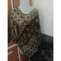 ราคา KATUN กรุณา. เสื้อบาติกผ้าฝ้ายสีเข้มสวย (43772721148)