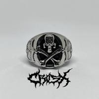 ราคา NZA RING / SKULL RING BLACK SILVER RING / CROSS RING STAR CROSS RING SKULL RING แหวนสไตล์เกาหลีสไตล์เกาหลีแหวน AESTHETIC TITANIUM STAINLESS RING MENS HIP HOP PUNK Cool (42880055624)