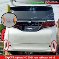 ราคา ทับทิมท้าย Alphard 40 2023 2024 2025 LED กันชนตามรูป สีแดง V1 มีไฟหรี่เบรก (28202839849)