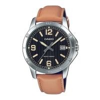 ราคา Casio Standard นาฬิกาข้อมือผู้ชาย สายหนัง รุ่น MTP-V004L,MTP-V004L-1B2,MTP-V004L-1B2UDF - สีเงิน (6314496495)