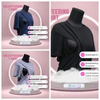 ราคา เสื้อยืดให้นมเปิดข้าง BABY AL - เสื้อยืดพยาบาลวัสดุเย็น - ชุดพยาบาล (48303325919)
