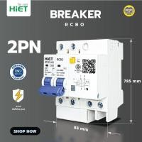ราคา **2PN** Hiet เบรกเกอร์กันดูด RCBO 2P เมนกันดูด เซอร์กิตเบรกเกอร์ circuit breaker กันดูด กันรั่ว 32A 50A 63A (23075559061)