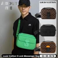 ราคา หลุยส์ วิตตอง Louis VuittonS Lock Messenger Bag กระเป๋าสะพายข้างผู้ชาย LV Bag (29427168685)