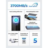 ราคา USB4 ORICO Phantom 40Gpbs Portable SSD 3700MB/s External Solid State Drive 4TB 2TB 1TB Type- C Alum (28503771000)