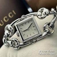 ราคา Gucci Signoria Horsebit 116 Mother Of Pearl Stainless Steel Diamond For Lady (26678762797)