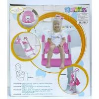 ราคา ฝารองชักโครกแบบมีบันได baby home สีชมพู (25162271923)