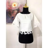 ราคา เสื้อครอปสีขาวเกาหลี เสื้อครอปผ้า เสื้อลูกไม้ สไตล์เกาหลีสีขาว (6589651647)