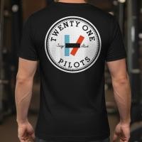 ราคา Twenty One Pilots โลโก้ Unisex Cotton Combed 24s S-XXXXL เสื้อยืดวงพรีเมี่ยม (42180250925)