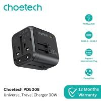 ราคา Choetech PD5008 Travel Charger Adapter Universal 30W PD 4 USB Type A/C (16294670928)