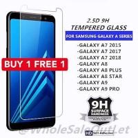 ราคา Samsung Galaxy A3 A5 A6 A7 A8 A9 Plus 2015 / 2016 / 2017 /2018 Clear Tempered Glass Screen Protector (50304932264)