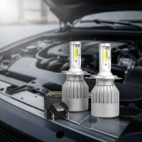 ราคา 2 ชิ้น ไฟหน้ารถยนต์ LED H4 HB2 9003 ไฟสูง-ต่ํา 3000K เหลือง 6000K ขาว ชิป CSP 12V IP68 9600lm (46200595403)