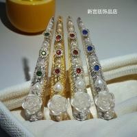 ราคา ทองเหลืองบริสุทธิ์เงิน-ชุบหยกดอกไม้กระพริบเพชรแต่งงานเจ้าสาวพระราชวังเล็บปกโบราณเกราะเครื่องแต่งกายโบราณถ่ายภาพ ชม. อันฟู่ อุปกรณ์/ลูกปัด3.22 (45957551534)