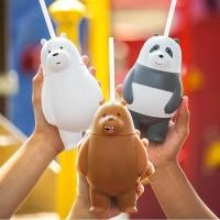 ราคา มาหมีเปลือยตุ๊กตาตกแต่งหมีสามราคาถูกแขกฟางถ้วยถ้วยน้ําเครื่องดื่มเย็นถ้วยเราเปลือยหมี สินค้า (47008656801)