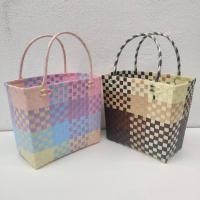 ราคา กระเป๋าตระกร้าสานเส้นพลาสติก สียูนิคอร์น กว้าง13ยาว24สูง23cm (6982114259)