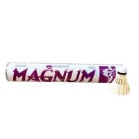 ราคา (ของแท้ 100%) ลูกแบดมินตันMagnum หลอดสีม่วง ลูกขนไก่ ลูกแบด บรรจุ 12 ลูก สีขาว (18187687471)