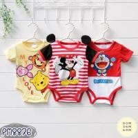 ราคา ชุดเด็ก บอดี้สูท Bodysuit 3ตัว ลาย หมีพูห์ มิกกี้ โดเรม่อน pooh mickey Doraemon (11351112287)