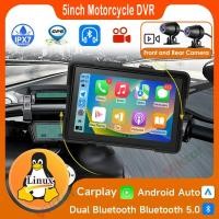 ราคา หน้าจอ LCD IPS 5 นิ้ว Android แบบพกพารถจักรยานยนต์ IPX7 กันน้ํา สําหรับไร้สาย Apple Carplay/Android AUTO GPS Moto (22464058464)