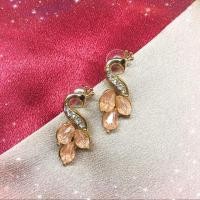 ราคา [Earringsพร้อมส่ง]ต่างหูนกยูง ต่างหูคริสตัลรูปนกยูง ต่างหูหงส์ (1887042506)
