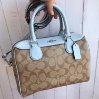 ราคา COACH MINI BENNETT SATCHEL IN SIGNATURE CANVAS สีฟ้า (7530472057)