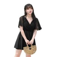 ราคา ชุดว่ายน้ำสาวอวบ พรางหุ่น ชุดว่ายน้ำสีดำ ชุดว่ายน้ำคนอ้วน swimsuit BIG SIZE ชุดว่ายน้ำไซส์ใหญ่ (9436) (19274060253)