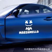 ราคา Marshmello Mars Wear สติ๊กเกอร์ติดรถยนต์เพลงอิเล็กทรอนิกส์ XX Eye Smiley Face DJ Block Scratching Body Sticker Factory Ready Stock (53907847891)