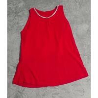 ราคา เสื้อแขนกุด สีแดงสด ผ้าชีฟอง ใส่สบายๆ ไม่ร้อน (22366810337)