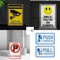 ราคา *สินค้าพร้อมส่ง* ป้าย Smile! You're On Camera / No Parking / Warning CCTV In Operation / Push Pull ติดง่าย ไม่ต้องเจาะ (25713582676)