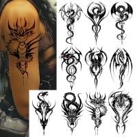 ราคา สติกเกอร์ลายสักชั่วคราวสำหรับผู้ชายและผู้หญิง ลายมังกร กันน้ำ ขนาดใหญ่ 10 แผ่น (54009181251)
