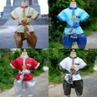 ราคา ชุดไทยเด็กชาย ชุดไทยทองเอก( เสื้อ+โจงกระเบน+ผ้าคาด) (41273485202)