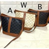 ราคา กระเป๋าสะพายข้าง ซีลีน ทรงถังเล็ก ขนาดประมาณฐาน7สูง8.5ปาก9นิ้ว งานหนังสวย งานมือสองตามการใช้งาน (29917806719)
