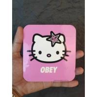 ราคา สติ๊กเกอร์ obey x hello kitty sanrio แท้มือสองจากญี่ปุ่น ของดี มักอยู่ไม่นาน (25698078591)