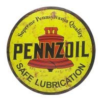 ราคา ป้ายสังกะสีวินเทจ Pennzoil Safe Lubrication (ปั๊มนูน) (1479765636)