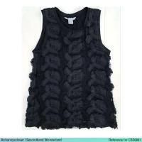 ราคา USED H&M - Black Embroidered Floral Top | เสื้อแขนกุดสีดำ เสื้อครอป ลายดอก ลายนูน สีพื้น สายฝอ แท้ มือสอง (42453103021)