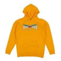 ราคา Thrasher X Venture Collab เสื้อสวมหัว Hoodie-Gold (46904758242)
