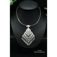 ราคา สร้อยเงินแท้ สร้อยคอโช๊คเกอร์ตัดลาย สร้อยคอเงินแท้ เครื่องประดับเงินแท้ 92.5% เข้าได้กับทั้งชุดไทย ชุดออกงาน (3533119538)