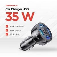 ราคา Taffware Car Charger Fast Charging QC 3.0 4 USB A Port 7A 35W - BK-358 (53707963357)