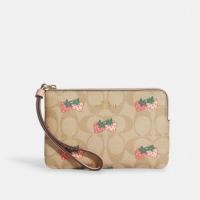 ราคา Coach Bag : คล้องมือ 2 ซิปS ลาย Strawberry ของแท้100% ไม่แท้คืนเงิน (20737534997)