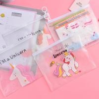 ราคา กล่องเครื่องเขียน กล่องดินสอ สาวเกาหลีหัวใจสีชมพูยูนิคอร์นแหวนกระเป๋าซิปใสกรณีดินสอนักเรียนน่ารักสร้างสรรค์ไฟล์ถุง (3550221205)
