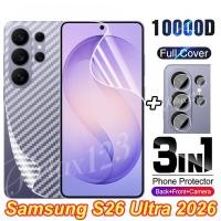 ราคา SAMSUNG สําหรับSamsung S26 Ultra 5G 3in1 ด้านหน้ากลับเลนส์Hydrogelฟิล์มสําหรับSamsung Galaxy S26 + S 26 Ultra S26 U S26 FE S26 Edge S26Ultra 5G 2026 ป้องกันหน้าจอไม่ใช่กระจก (49456376080)