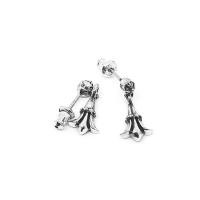 ราคา Chrome Hearts Sterling Silver 925 เครื่องประดับเงินแท้ ต่างหู Cross Tail Drop Earring Code:CED041 (9714166588)