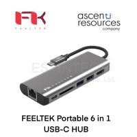 ราคา USB HUB (ยูเอสบีฮับ) FEELTEK Portable 6 in 1 USB-C HUB ของใหม่ประกัน 2 ปี (10785215511)